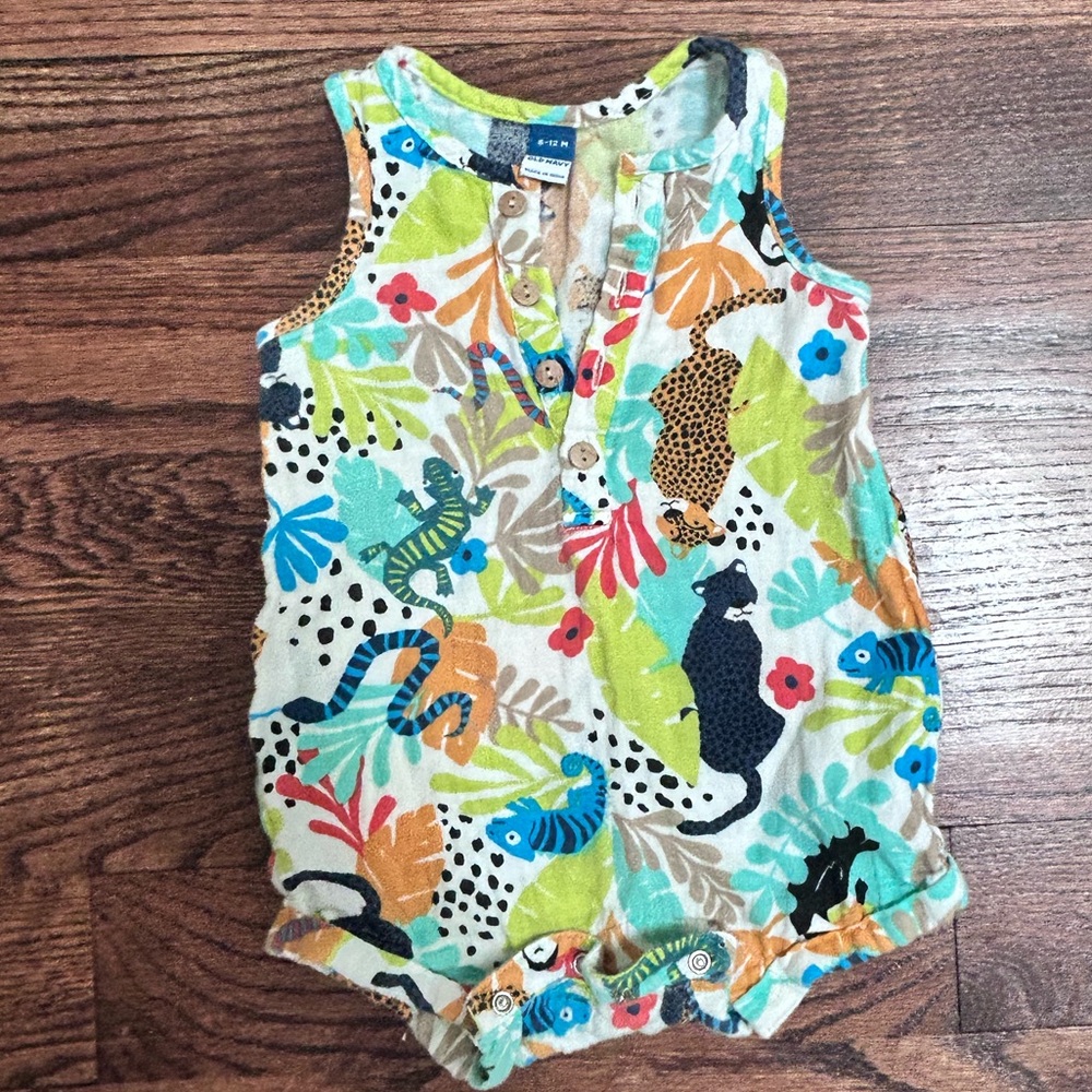 Colorful Animal Baby Romper